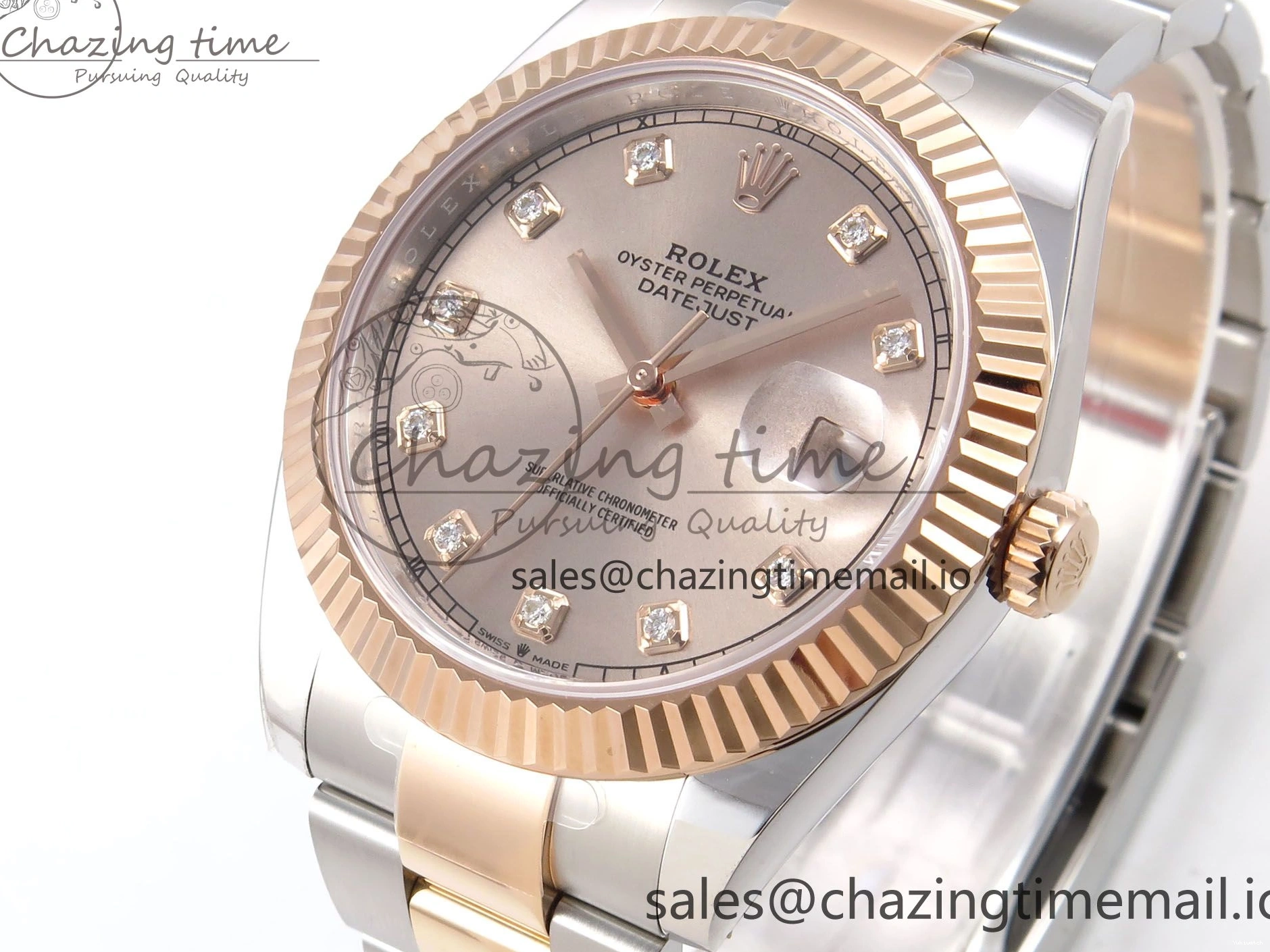 1:1 126331 Bracelet RG 904L DateJust Oyster SH3235（Gain on SS RG 41 Best Edition Steel Weight） Diamonds Dial ARF 0414